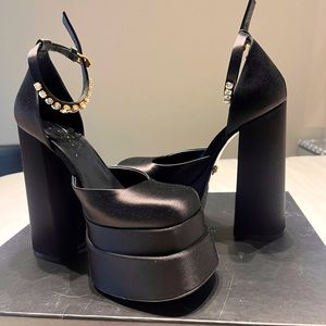 Versace Satin Platform Pumps